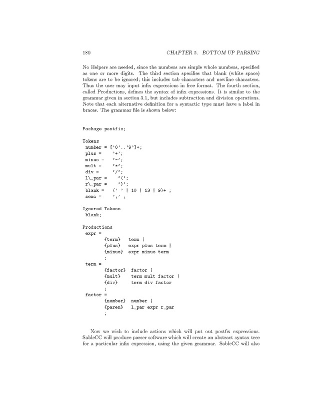Compiler Design: Theory, Tools, and Examples - Page 180